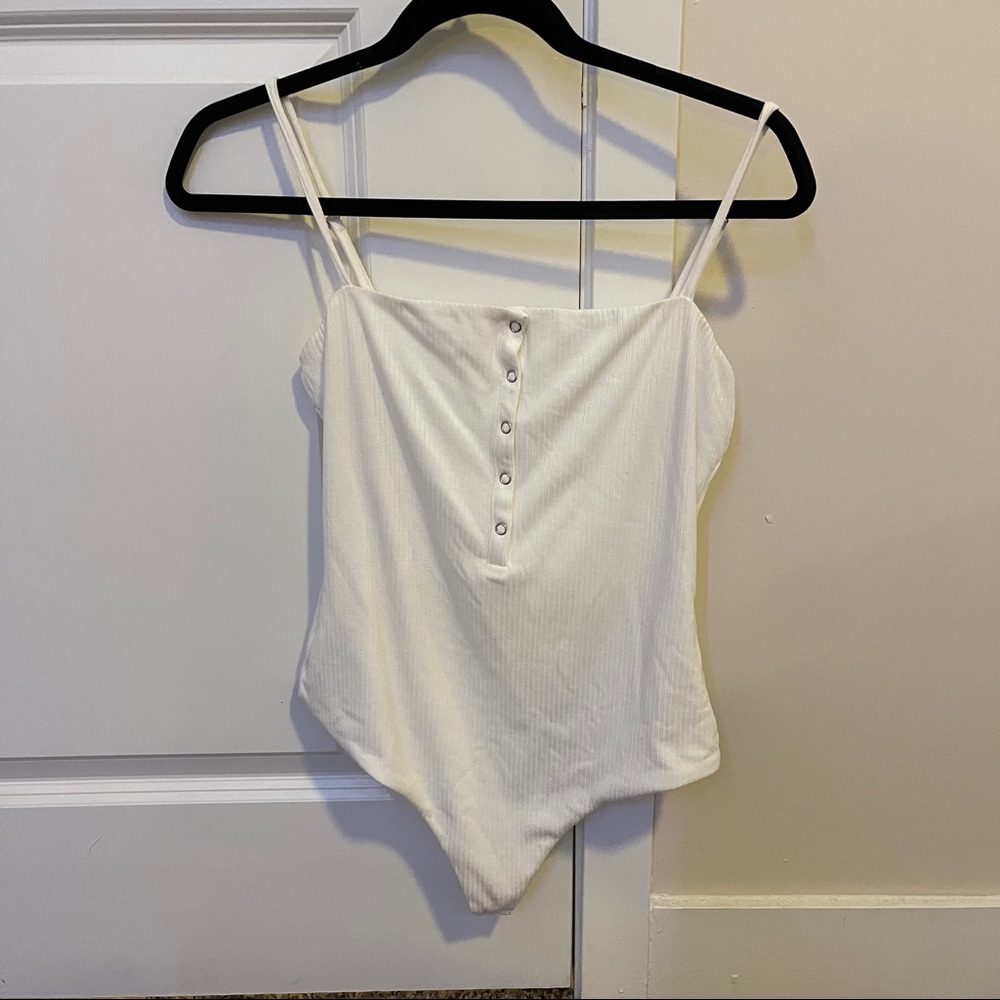White Detailed Bodysuit